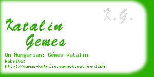 katalin gemes business card
