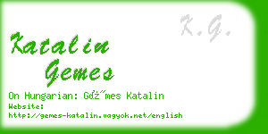 katalin gemes business card